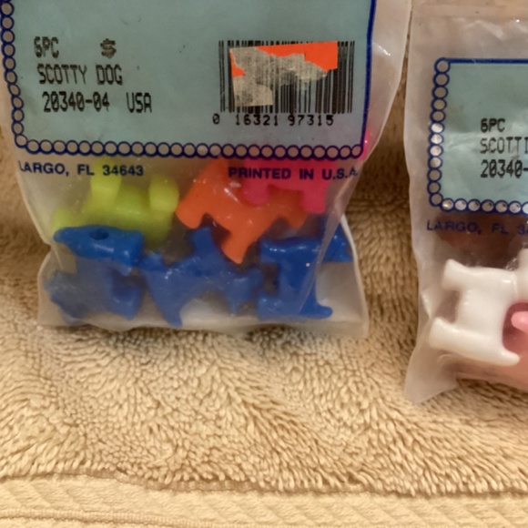 NEW 3 Packages Scotty Dog Pony Costume Seed Beads Lot Neon Rainbow Pastel - Picture 2 of 5